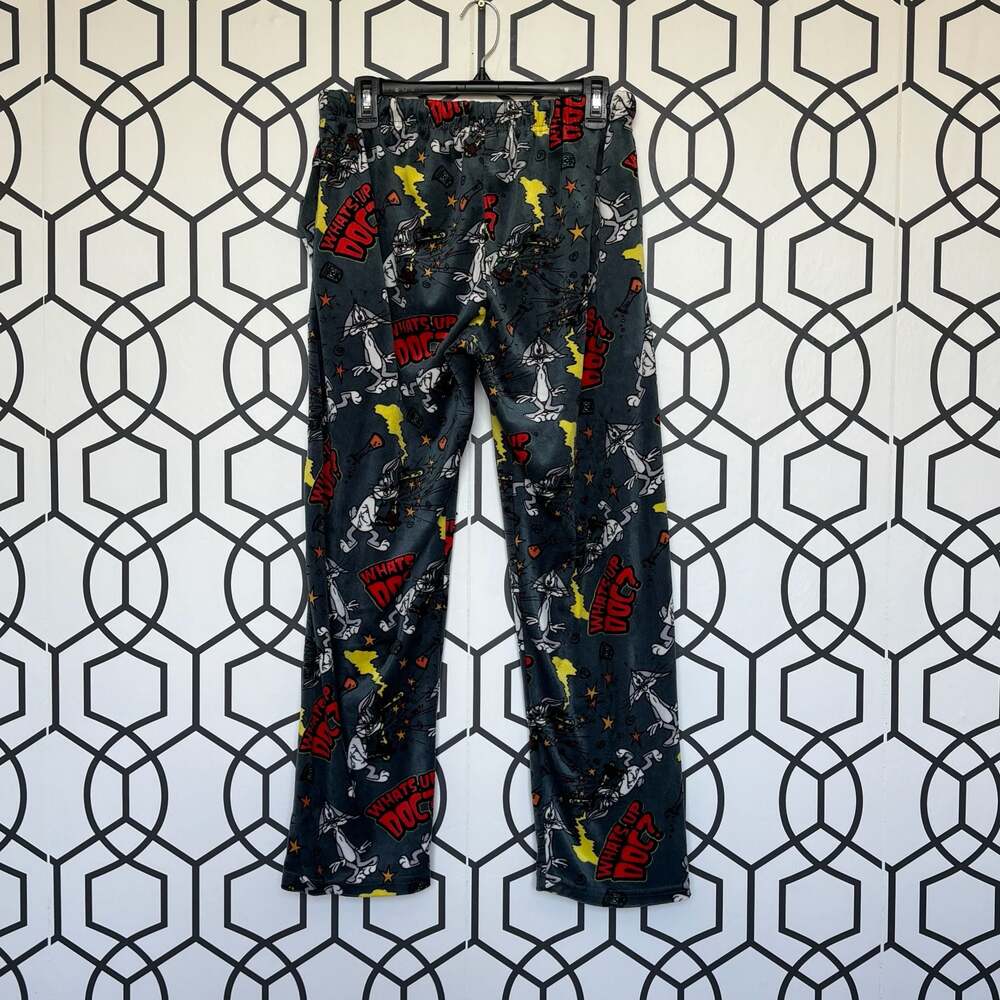 Happy Boxer Looney Tunes Bugs Bunny Whats Up Doc? Microfleece Pajama Pants Med